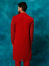 Men's Maroon Georgette Sequins Kurta